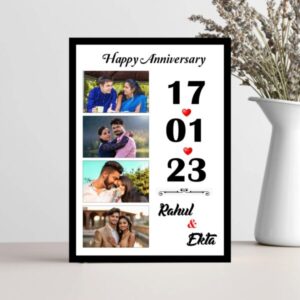 "Classic Wooden Anniversary Frame – Handmade in Bikaner"