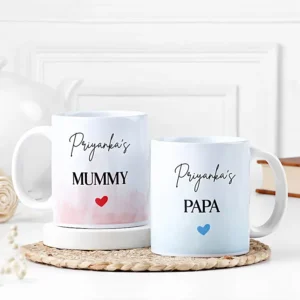 "his and her Couple Matching Mug Set of 2 White Ceramic Mug
