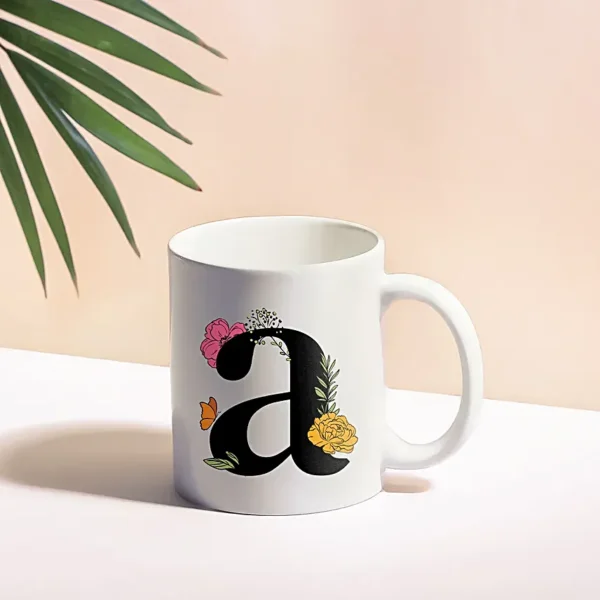 Personalised Floral Monogram Special Mug