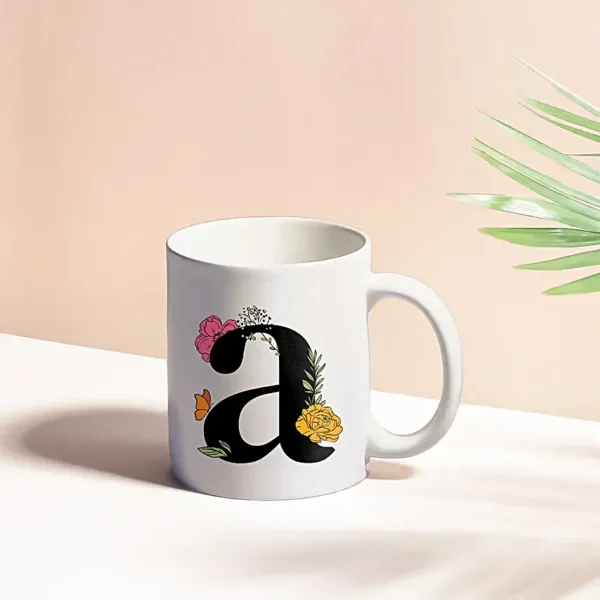 Personalised Floral Monogram Special Mug