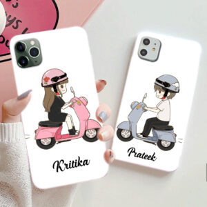 Love on Vespa Couple Phone Case