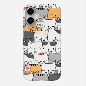 Cute Cat Doodle Phone Case
