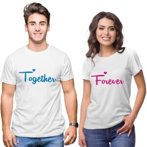 Arihant Gift Bikaner – Couple T-Shirts | Premium Sarina Matty & Color T-Shirts for Matching Outfits