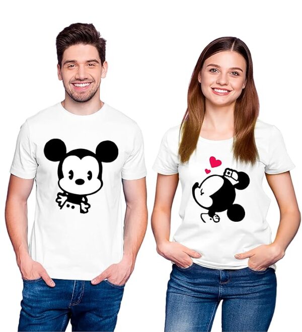 Customize Couple T-Shirt – Sarina Material | Personalized His & Hers Tees (S, M, L, XL, XXL) – Arihant Gift
