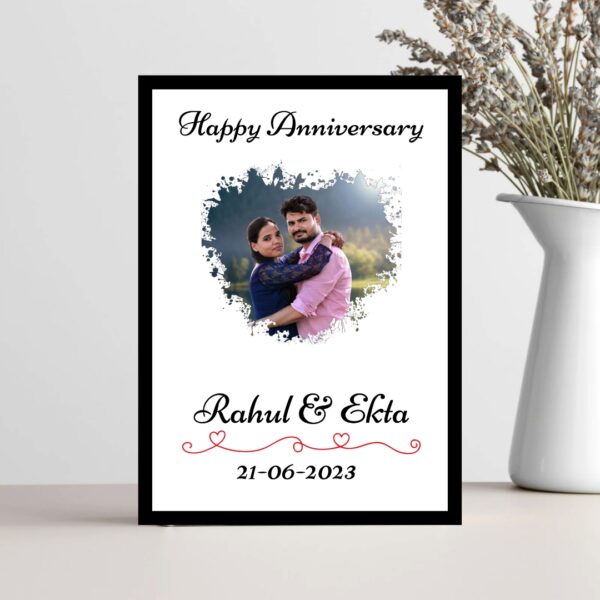 "Classic Wooden Anniversary Frame – Handmade in Bikaner"