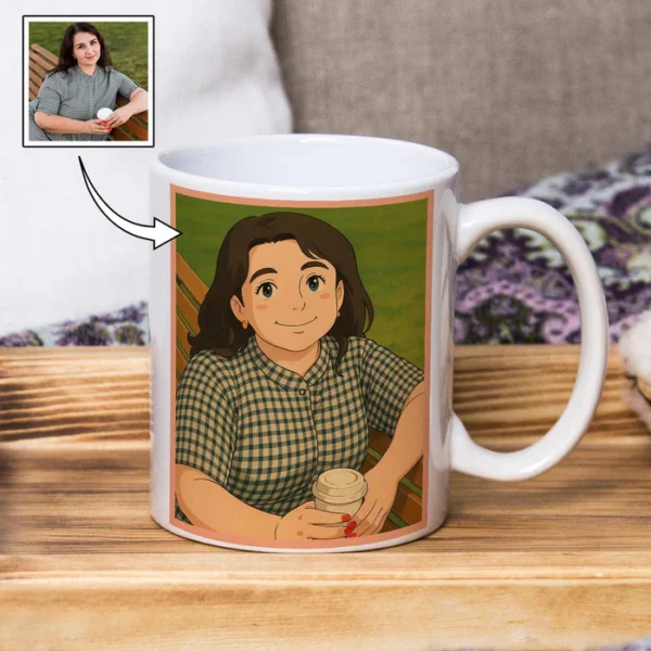 Personalized Anime Ghibli Image Coffee Mug Gift For Mom, Wife,