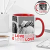 Custom Red Photo Mug