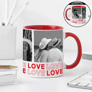 Custom Red Photo Mug