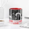 Custom Red Photo Mug