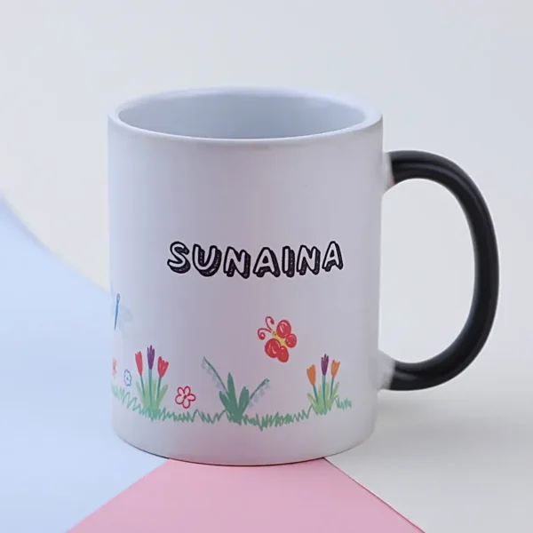 Personalised Floral Magic Mug