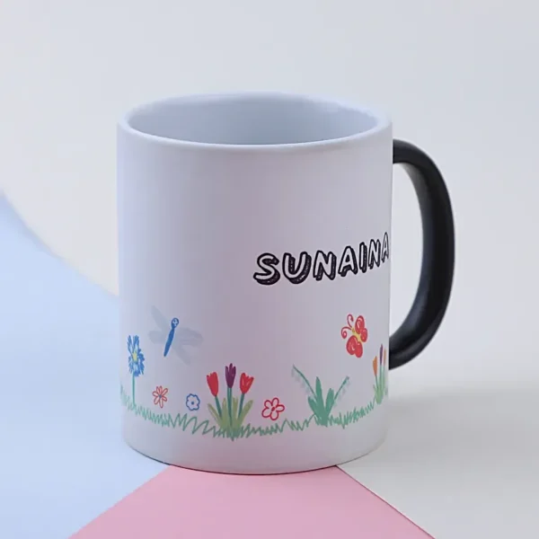 Personalised Floral Magic Mug
